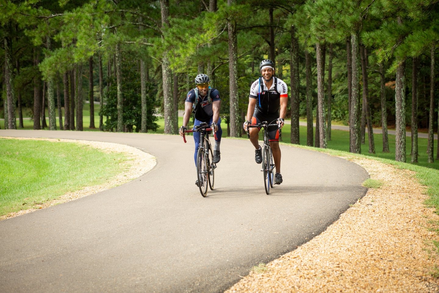 Cycling on the bike trails in Ridgeland, Mississippi